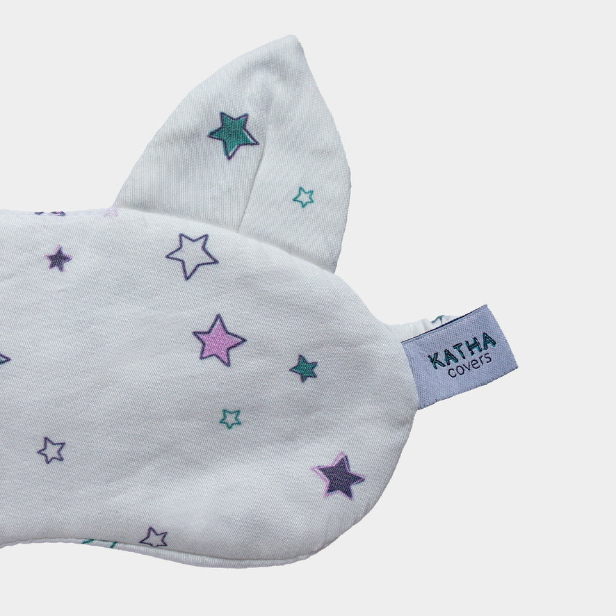 Kinderschlafmaske Schlafohr Sterne Pink - KATHA covers