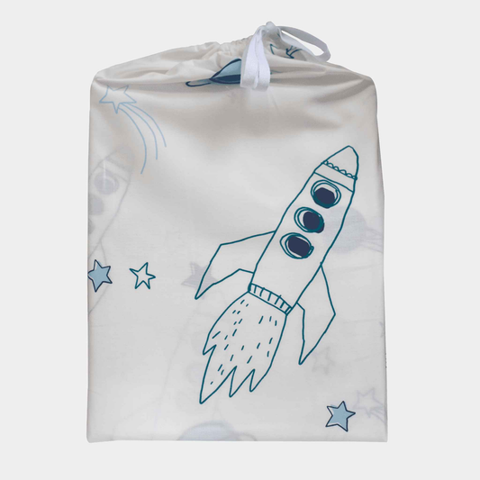 Kinderbettwäsche Rakete 100x135 + 60x40cm - KATHA covers