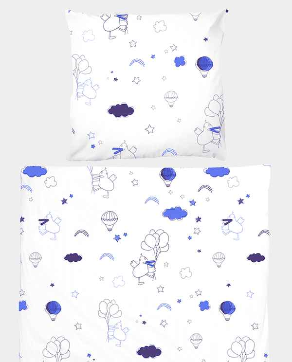 Kinderbettwäsche Dancing Duck Blau Gross - KATHA covers