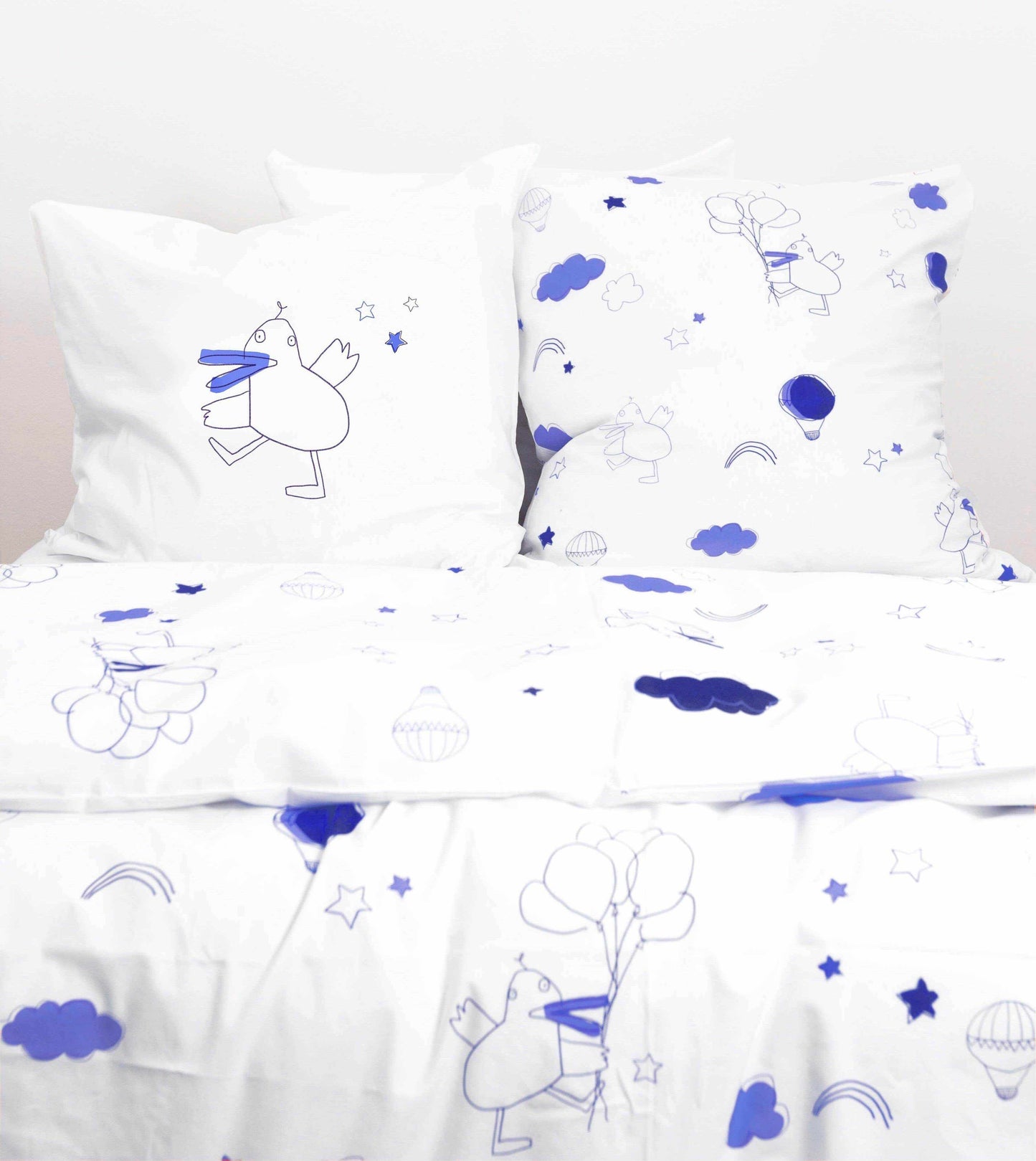 Kinderbettwäsche Dancing Duck Blau Gross - KATHA covers