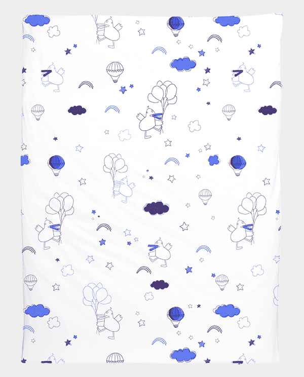 Kinderbettwäsche Dancing Duck Blau Gross - KATHA covers