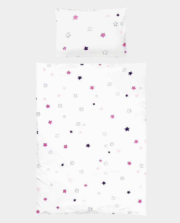 Kinderbettwäsche Shiny Stars Pink Klein - KATHA covers