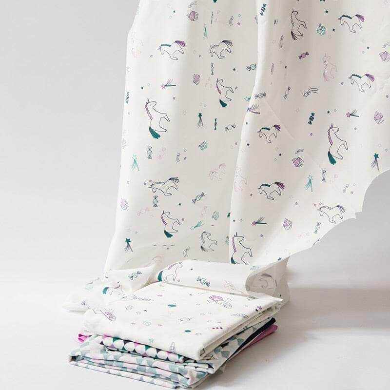 Bio Baumwollstoff Einhorn Lila - KATHA covers