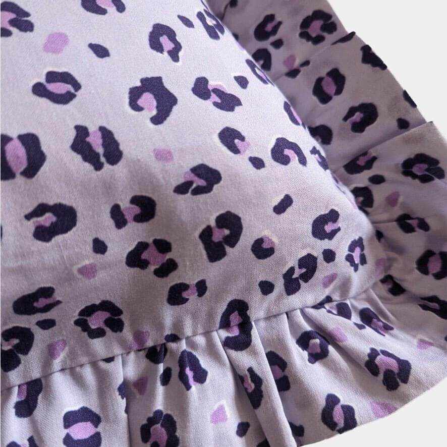 Bio-Baumwollstoff Leoparden Print Lila - KATHA covers
