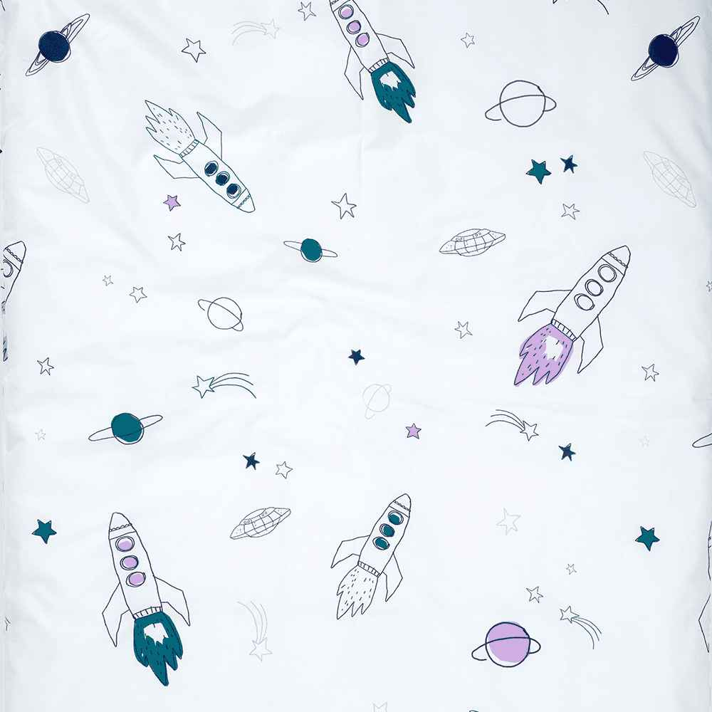 Bio-Baumwollstoff Rakete Lila - KATHA covers