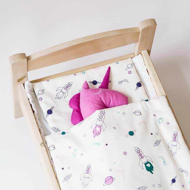Bio-Baumwollstoff Rakete Lila - KATHA covers