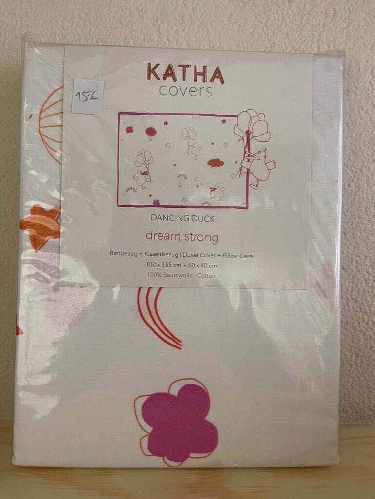 Kinderbettwäsche Dancing Duck Pink Klein - KATHA covers