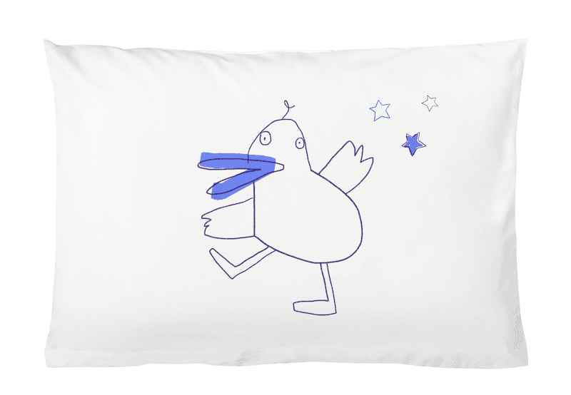 Kissenbezug Dancing Duck Blau 60x40cm - KATHA covers