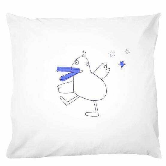Kissenbezug Dancing Duck Blau 80x80cm - KATHA covers