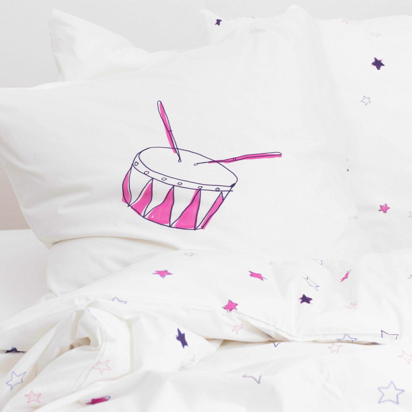 Kissenbezug Dreamy Drum Pink 80x80cm - KATHA covers