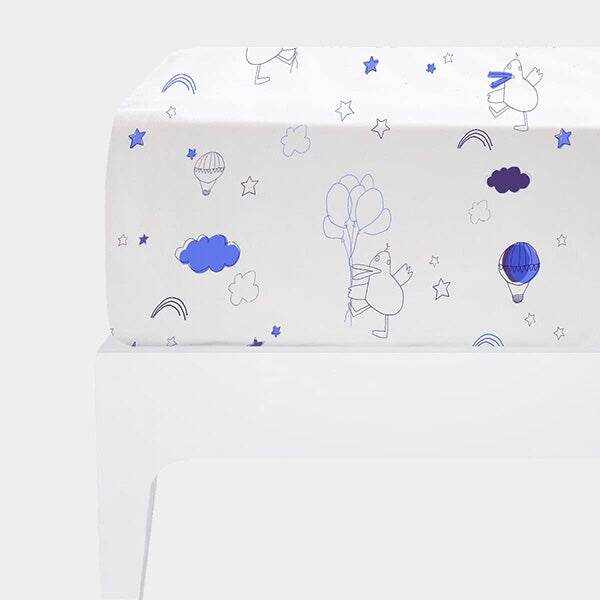 Spannlaken Dancing Duck Blau 60x120 cm - KATHA covers