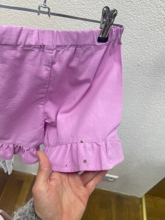 Rüschenshorts pink ca. 122/228 mit Fleck/Sample