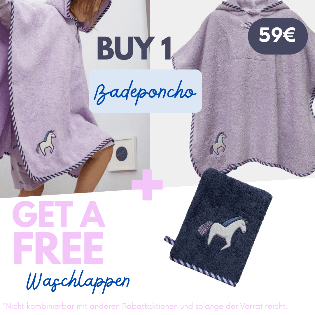 Special Offer 1 Badeponcho Einhorn + 1 Waschlappen nach Wahl - 0