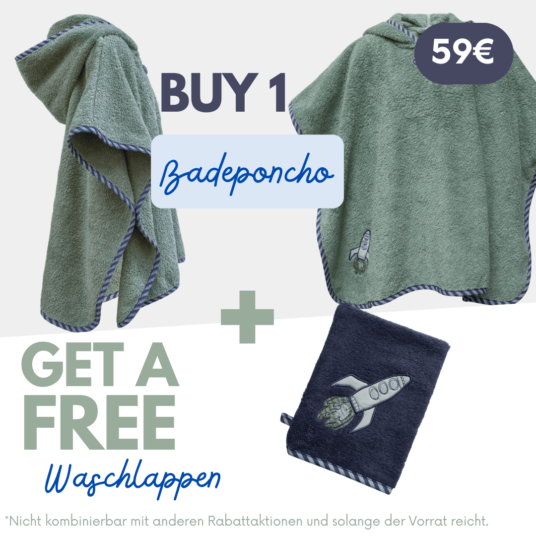 Special Offer 1 Badeponcho Rakete + 1 Waschlappen nach Wahl - 0