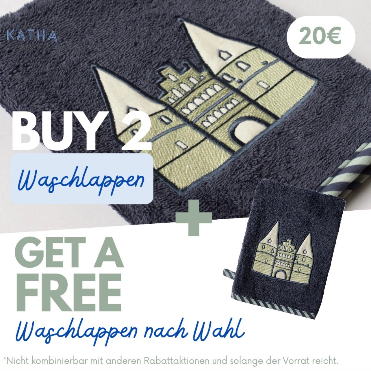 special offer 2 waschlappen holstentor - 0