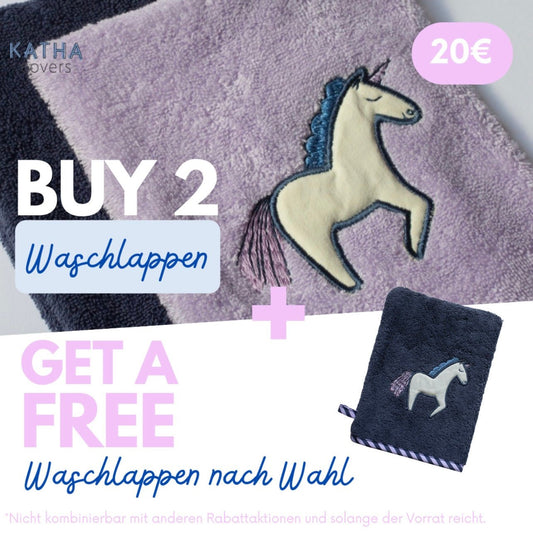 special offer 2 waschlappen einhorn - 0